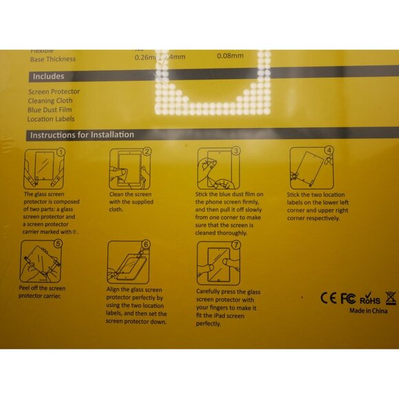 JETech 0338 Tempered Glass Screen Protector For Apple iPad Pro 9.7 or Air 2 - Picture 4 of 6